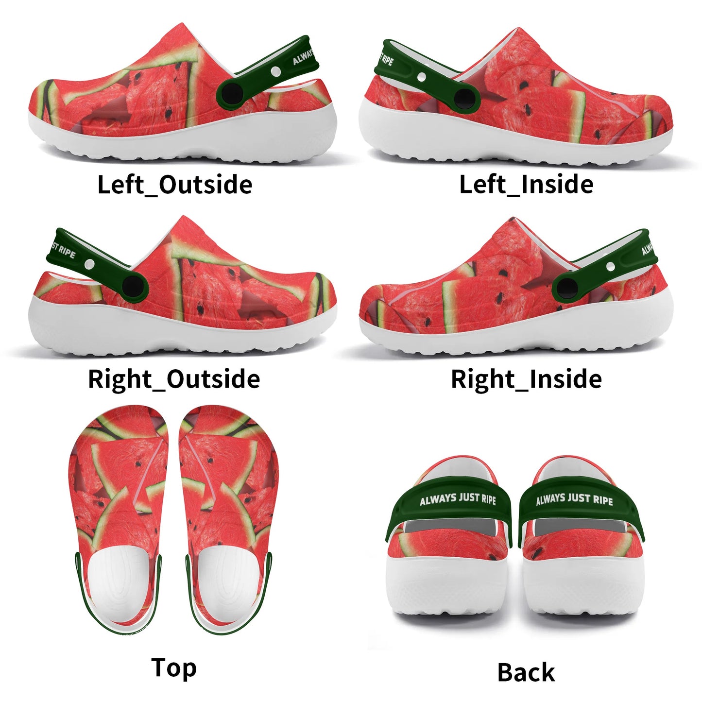 Men's All Season Clogs: Watermelon