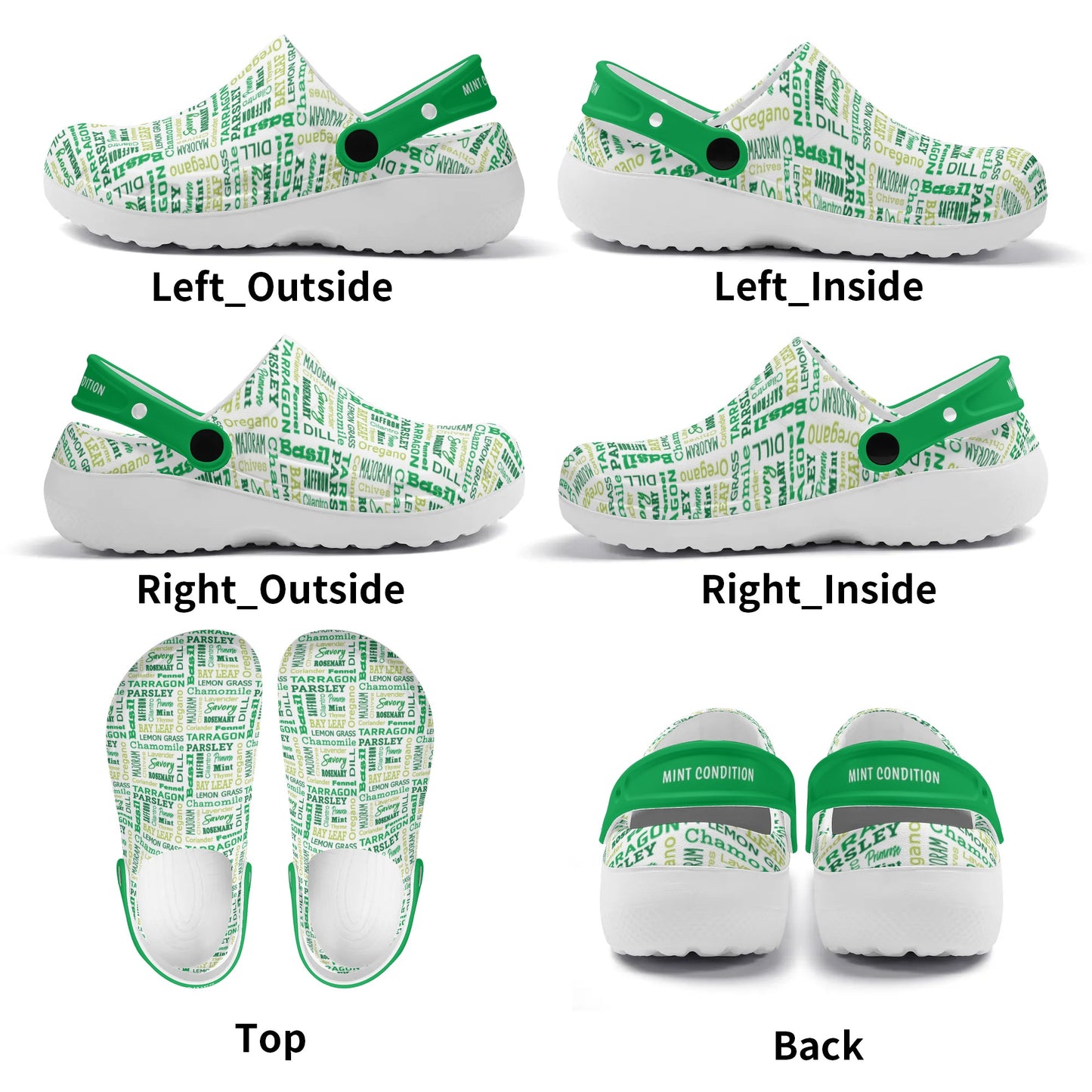 Men's All Season Clogs: Herbs
