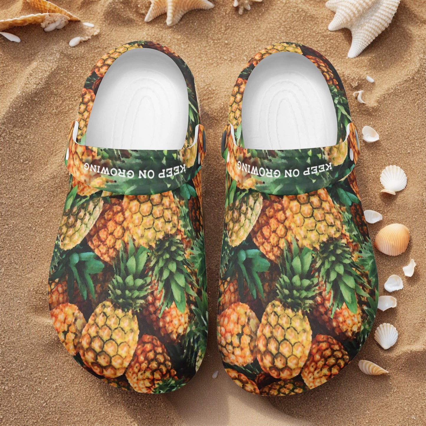 Men's All Season Clogs: Pineapple