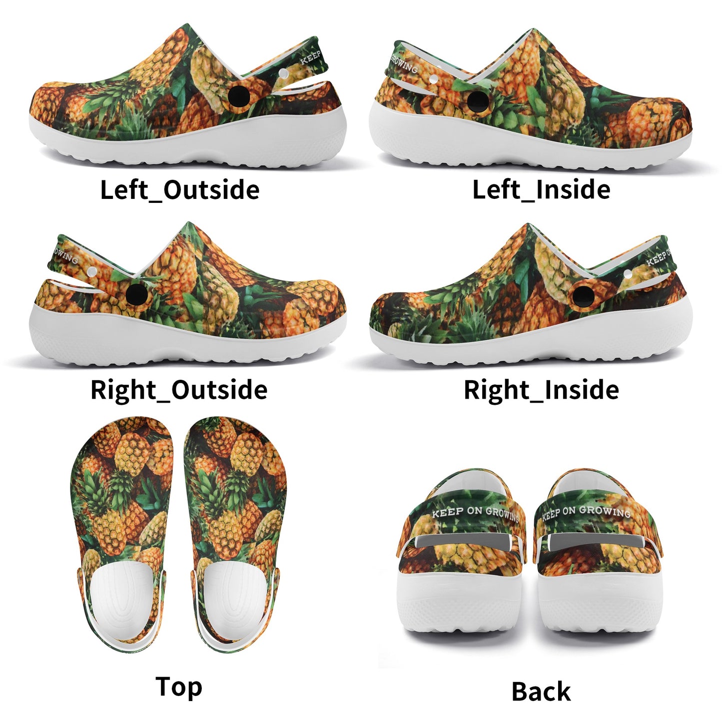 Men's All Season Clogs: Pineapple