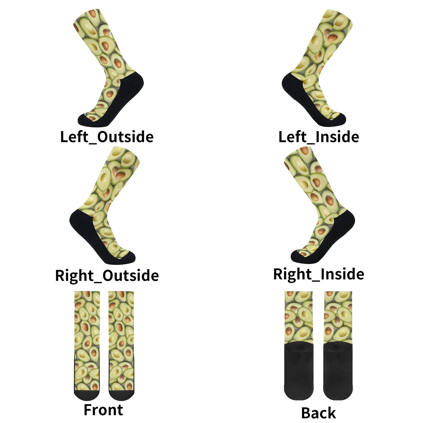 Garden Fresh Socks: Avocado